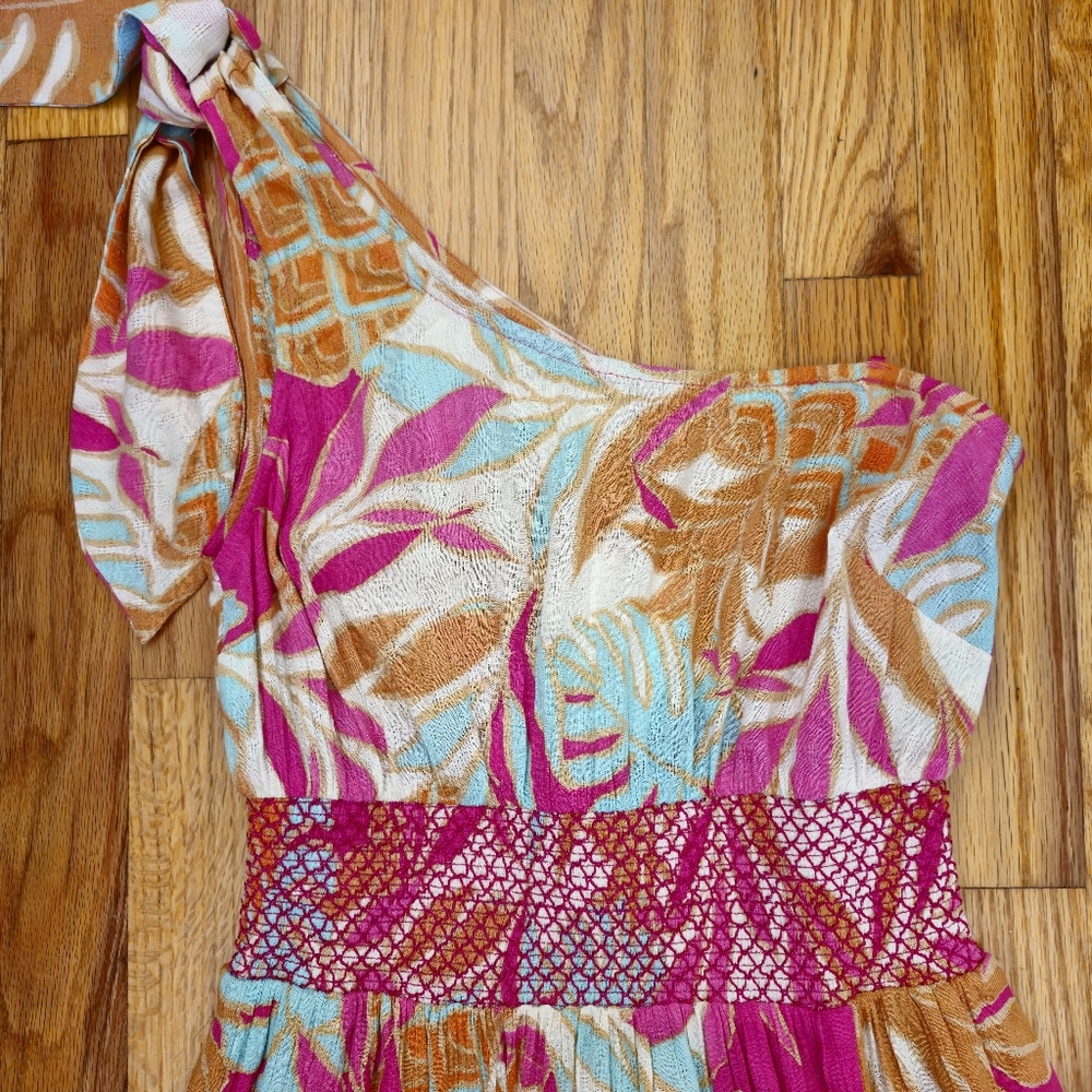 Band Of The Free One Strap Gypsie Floral Midi Dress Women's Size XS - Picture 4 of 9